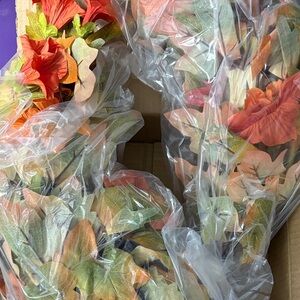 Artificial Autumn Leaves and Flowers